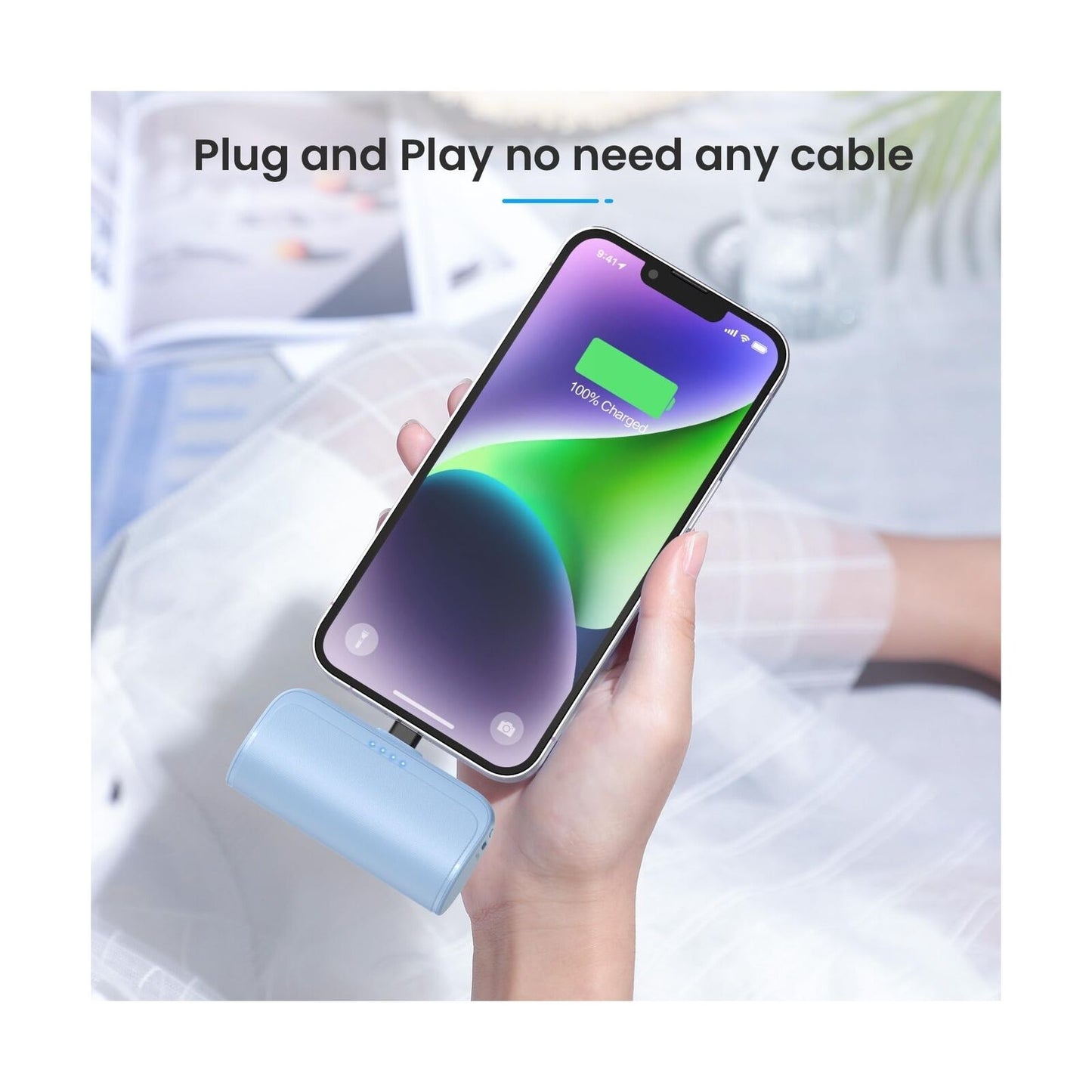 Mini Portable Charger Power Bank for Iphone,5200Mah Phone Charger, Ultra-Comp...