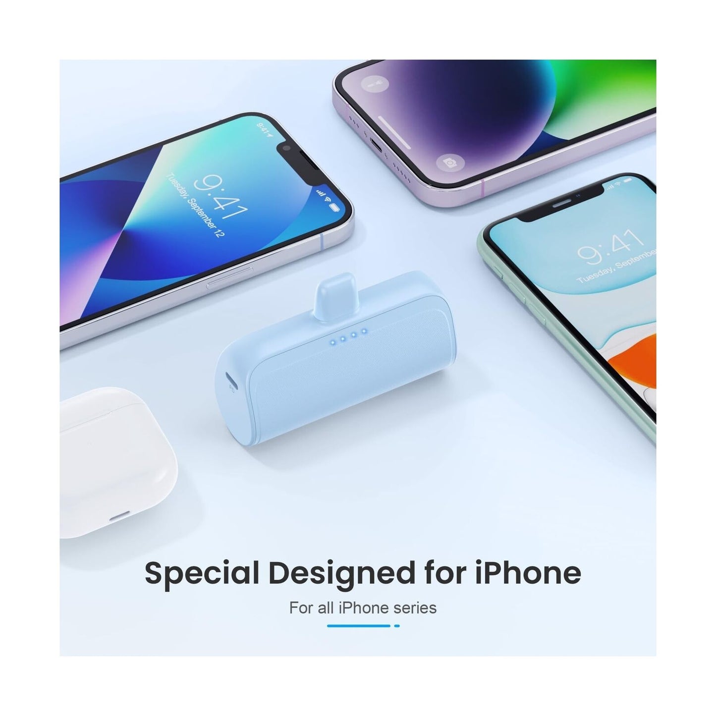 Mini Portable Charger Power Bank for Iphone,5200Mah Phone Charger, Ultra-Comp...