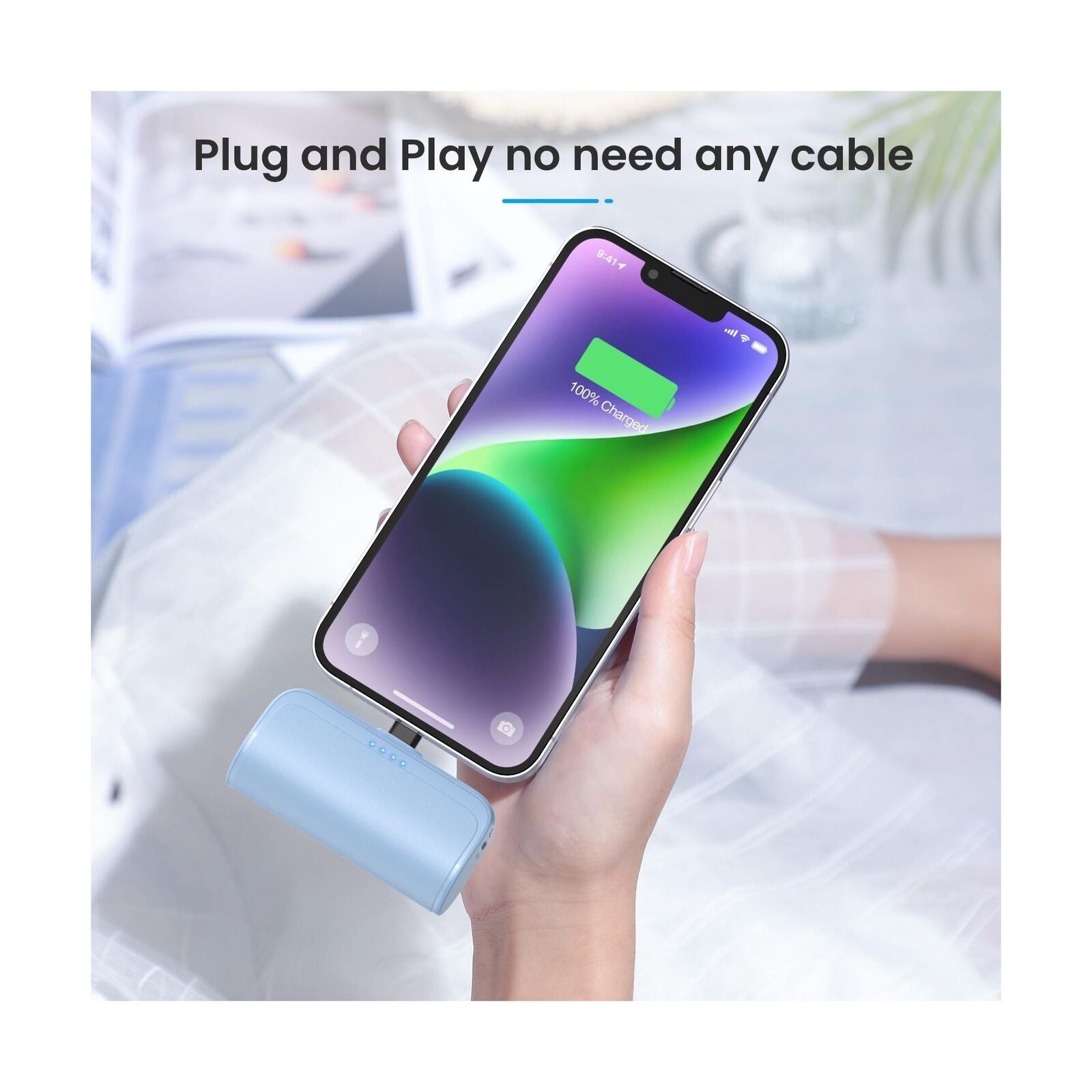 Mini Portable Charger Power Bank for Iphone,5200Mah Phone Charger, Ultra-Comp...